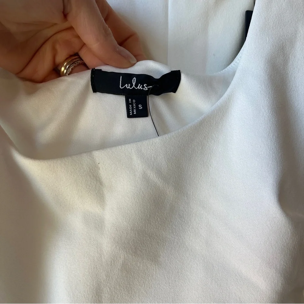 Lulu’s Only Tonight Ivory Cropped Two Piece Chic Set - Picture 10 of 12